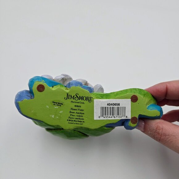 Jim Shore February Birth Month Violet Amethyst Flower Figurine 2014 Read - Picture 10 of 10